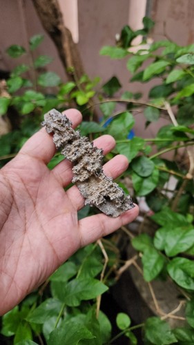 Fulgurite lightning glass . Fulgurite Stone . Hollow Glass Tube . 123.60CT - Picture 3 of 7