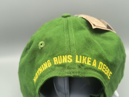 John Deere Licensed Green Cap / Hat - Embroidered Logo Adjustable Strapback NWT - Picture 4 of 6