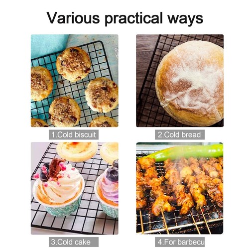 Lamoutor 2Pcs Metal Kitchen Baking Cooling Rack Square Wire Cooling Rack for ... - Bild 7 von 7