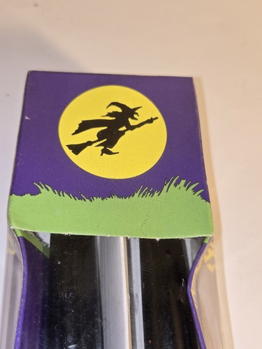 Candele coniche vintage nere Halloween Ghost Holding Jack O Lanterna nuove con scatola - Foto 6 di 6
