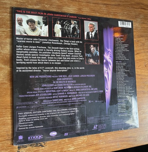 Im Mund des Wahnsinns Laserdisc Horror Kult HP Hovercraft John Carpenter Neuwertig - Bild 2 von 2