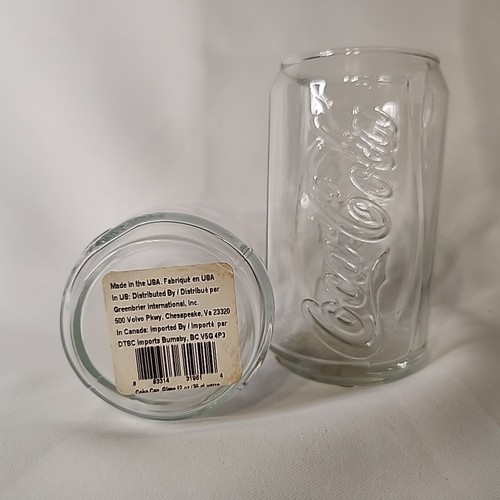 Set of 2 Coca-Cola Can Shaped 12 Oz Drinking Glass - 2 Different Color Cups - Picture 3 of 3