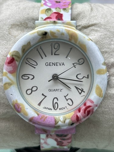 Geneva Floral Damen Quarz Manschettenuhr