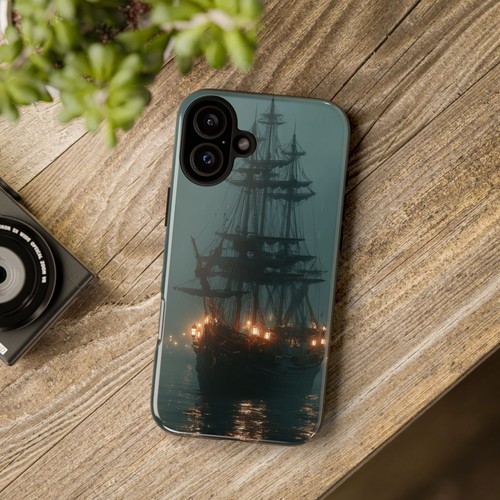 Phone-Ink iPhone, Pixel, Samsung Galaxy Case - Ghostly Pirate Ship Foggy Sea - Picture 21 of 239