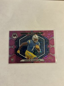 2023 Mosaic Quentin Johnston NFL Debut No Huddle Pink RC /20