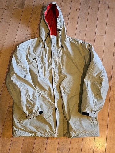 Daniel Cremieux Collection Rain Jacket Mens XL Tan Hooded Zip & Snap Excellent - Picture 1 of 14