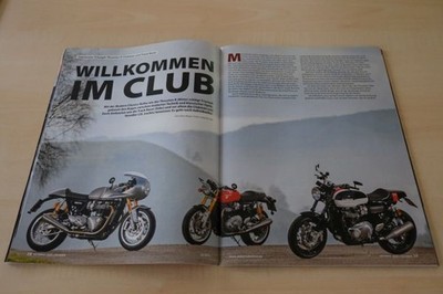 Motorrad 26/2016 Triumph Thruxton R Track Racer besser Triumph Thruxton R Clubma