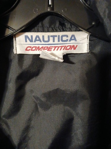 Vintage Nautica Competition Jacket Mens Black Windbreaker Zip Up One size - Picture 3 of 7