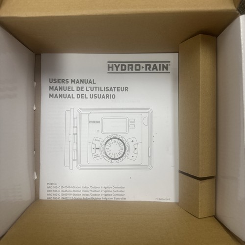 Hydro-Rain HRC 100-C 6 Station Sprinkler Controller Timer Indoor/Outdoor BNIB - 第 5/7 張圖片