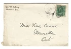 1929 Canada - Brooklin, Ontario Duplex Cancel Cover to Manilla, Ont. CDS Cancel