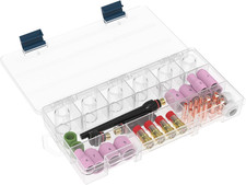 49PCS TIG Welding Torch Accessories Kit Stubby Gas Lens Glass Cup Ceramic Cup Ba