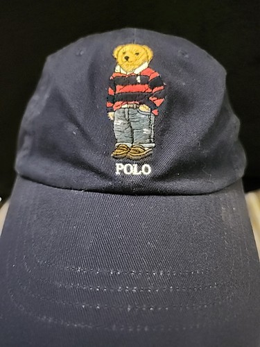 Polo Ralph Lauren Mens Polo Bear Twill Ball Cap Blue One Size Adjustable - Picture 1 of 12