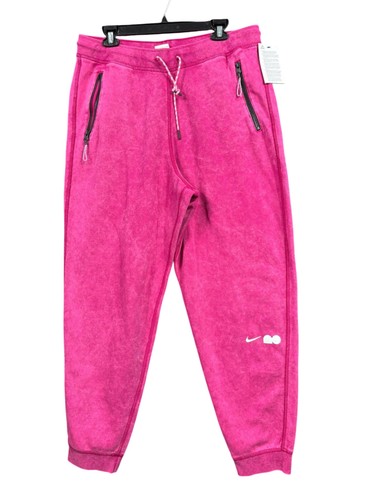 Nike Jogginghose Jogger Damen Large Rosa Fleece Reißverschlusstaschen Swoosh DQ8470-549