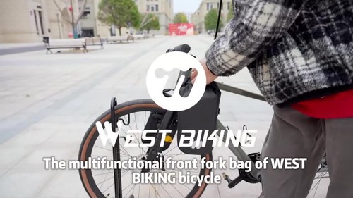 Bicycle Front Fork Bag Large Capacity Bike Bag Waterproof Mlutifunctional Bag - Video 1 of 1