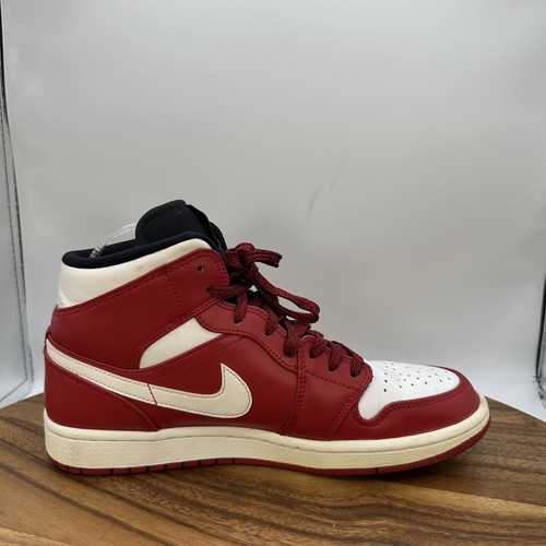 Jordan 1 Mid Chicago Schuhe Sneaker Gym Rot Weiß Schwarz 554724-605 Herren 8 - Bild 5 von 9