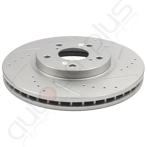 Front Brake Rotors And Ceramic Pads For 2003-2006 Acura MDX Drilled,Slotted - Picture 12 of 13
