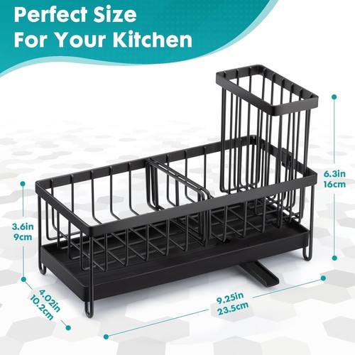 Rust-Resistant Stainless Steel Kitchen Storage Rack Movable Divider And Drainage - Picture 8 of 9
