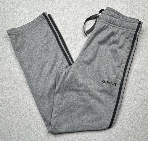 Adidas Retro Logo Spell Out Striped Wide Leg Sweatpants Gray Relaxed Size Small - Picture 10 of 11