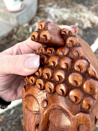 Wood Carved Bali Buddha Magic Puzzle Trinket Jewelry Box - Picture 2 of 8