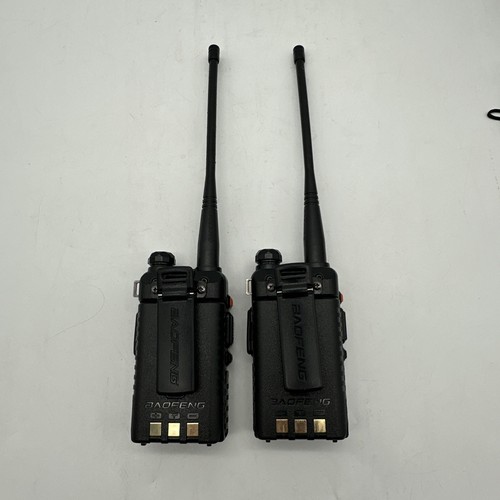Baofeng UV-5R Black Multi-Band Two Way Radio 2 Pack With User Manual - Zdjęcie 5 z 12