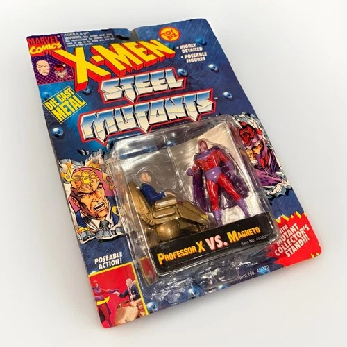 Vintage 1994 Toybiz Diecast X-Men Steel Mutants Professor X vs Magneto New