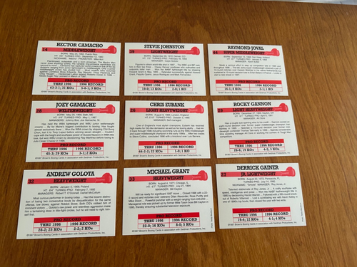 9 RARE 1997 BROWN's Boxing Cards HECTOR "MACHO" CAMACHO MICHAEL GRANT !!! ETC - Picture 2 of 2