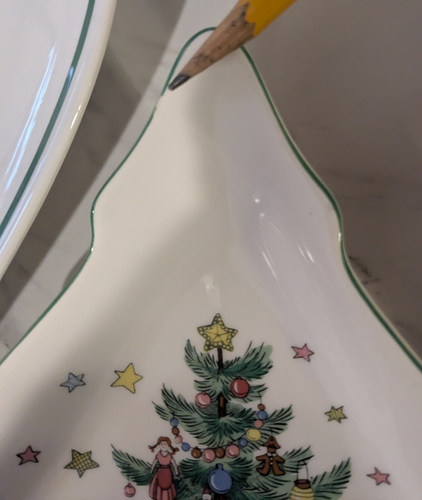 Nikko Happy Holidays Weihnachtsbaum herzförmige 9,5" Schale & 2 Baumschalen - Bild 3 von 10