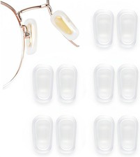 5 Pairs Slip-on Nose Pads Covers,Soft Silicone Eyeglasses Nosepads Anti-Slip