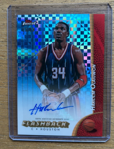 2024 Topps Finest Hakeem Olajuwon Blue Refractor Auto /99