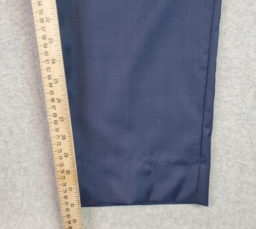 Peter Millar Suit 46 Tall Jacket With 38X32 Pants Blue 100% Wool 2 Button - Picture 15 of 22
