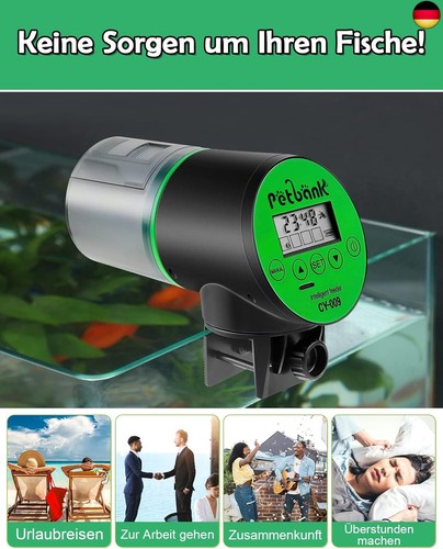 Futterautomat Aquarium, Fische Automatischer Fischfutterspender mit Typ-C - Bild 6 von 7