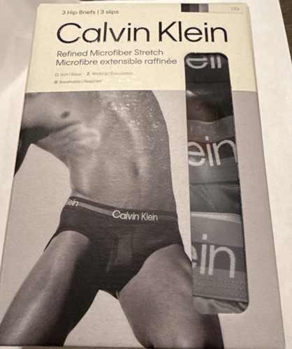 Große - Calvin Klein Herren 3er Pack Microfaser Hüftslip schwarz