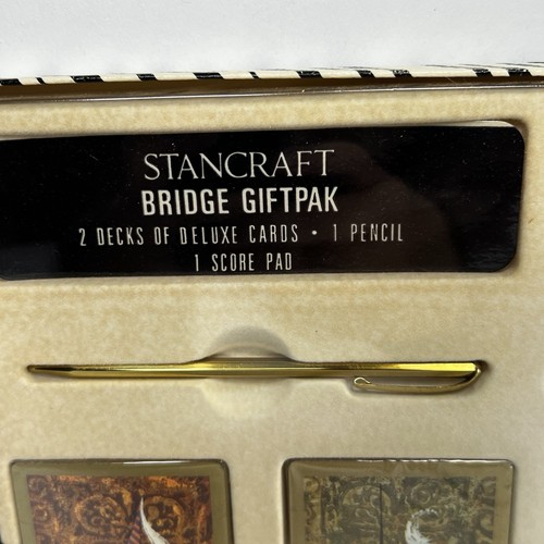 Vtg Stancraft Camelot Knights Bridge Gift Pack 2 Decks Playing Cards Score Pad - Picture 4 of 9