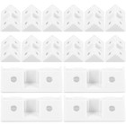  20 Pcs Corner Braces Brackets Plates Cabinet Connection Code Angle Support