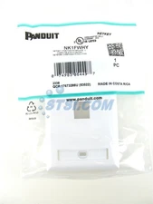 Panduit NetKey  NK1FWHY 1-Port Keystone Faceplate, Labeled Series, White ~STSI
