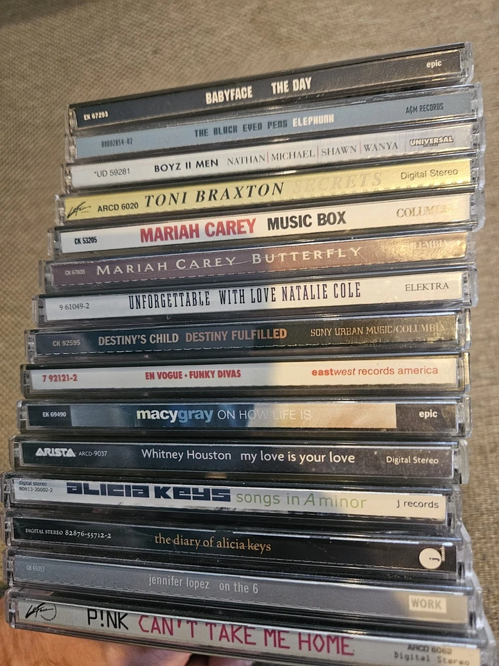 90s R&B + Pop 15 CD Lot Mariah Whitney Babyface Pink Alicia Keys Destiny's Child Foto 2 de 3