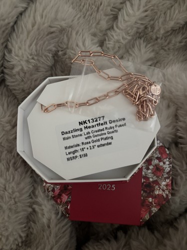 ‘Dazzling Heartfelt Desire’ July 2025 Bomb Party Necklace Rose Gold - Picture 2 of 2