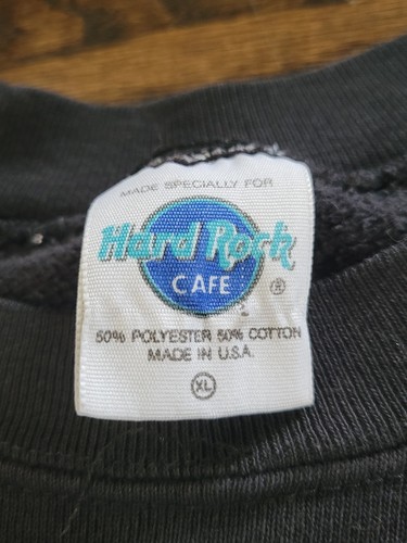 Hard Rock Cafe Vintage Tel Aviv 90s Black Crewneck Sweatshirt Unisex Size XL  - Bild 3 von 15