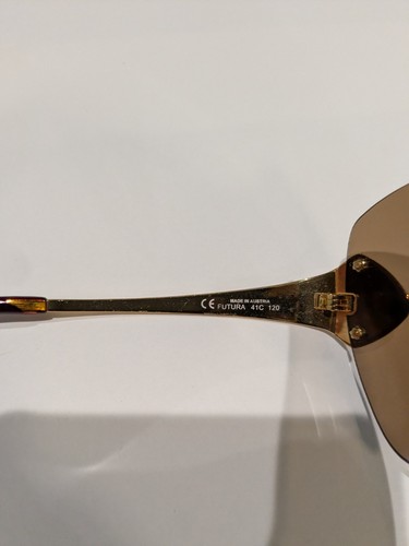 New Vintage Christian Dior Futura Shield Sunglasses 41c Gold with Bronze mirror - Picture 4 of 5
