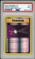 2016 Pokemon XY Evolutions Energy Retrieval Reverse Foil Holo #77 PSA 9