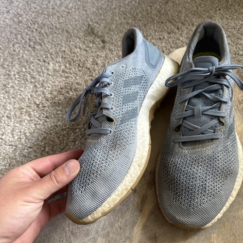 adidas Boost Knit Shoes Men’s Size 12 Light Blue Teal Running Shoes Comfort - Picture 6 of 10