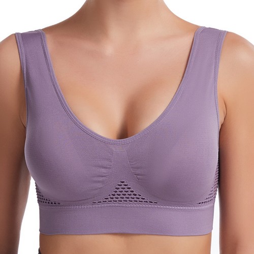 3/6 Pack Sport Bras Seamless Wireless Weight Support Tank Sports Yoga Sleep Bra - Picture 8 of 18