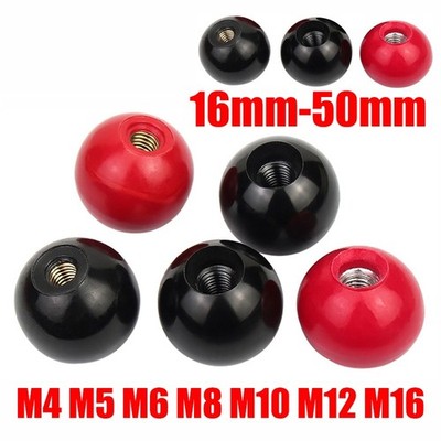 Ball Handle Knobs Bakelite Plastic 16mm~50mm Dia M4 M5 M6 M8 M10 M12 M16 Thread