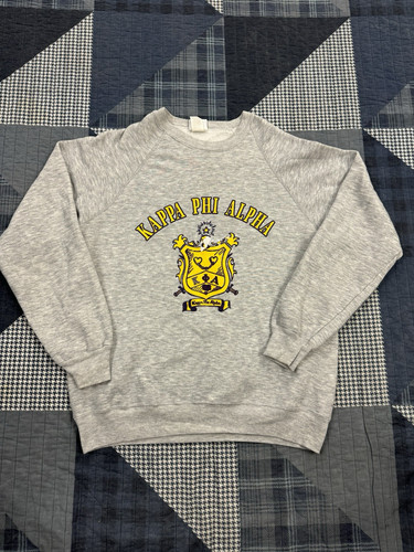 Vintage 80s Boxy Kappa Phi Alpha Fraternity Chapter Crewneck Men’s Size XL - Picture 1 of 8
