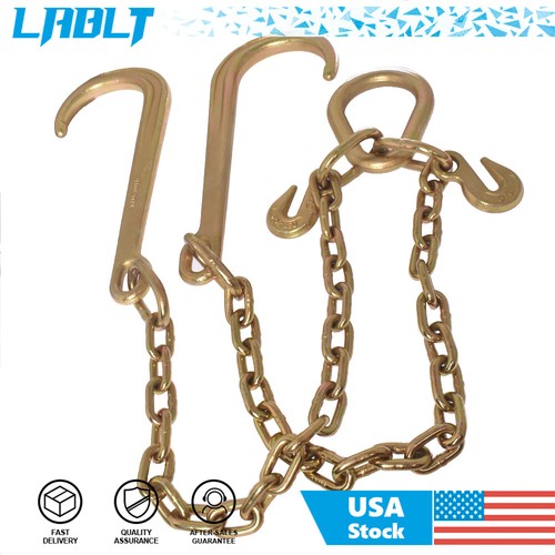 Lablt G70 V-Chain 16" Large J Hooks Flatbed Tow Truck Rollback Wrecker Carrier - Picture 2 of 7