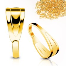 200 Pcs Pinch Bail for Jewelry Making, Pinch Bails for Pendants Necklace Pendant