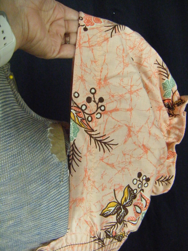 MISTRA Vtg 70s Orange Multi Print Shirred Prairie Dress-Bust 30-36/2XS-XS - Picture 10 of 10