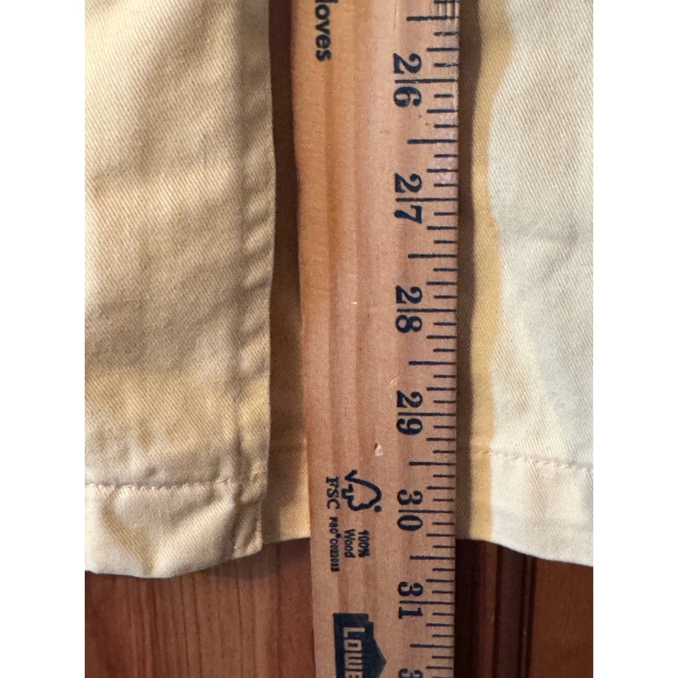 VTG Ralph Lauren Country Lgt yellow Midi Skirt Khaki Belted Straight Classic 12 - image 4 of 4