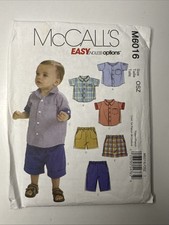 McCall's Patterns M6016 Infants' Shirts, Shorts and Pants
