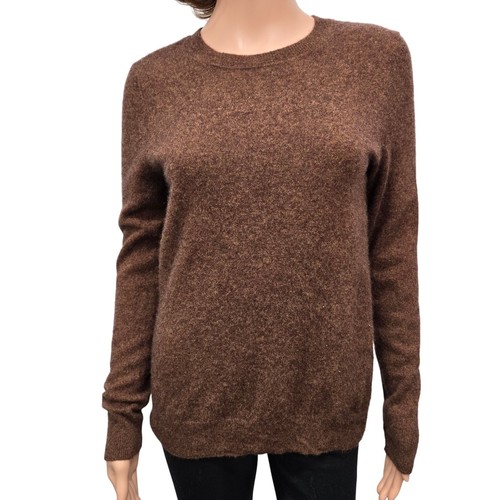 Apt. 9 Cashmere Sweater 100% Cashmere Women M Brown Crew neck Pullover Knit - Picture 2 of 12